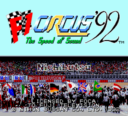 F1 Circus '92 - The Speed of Sound